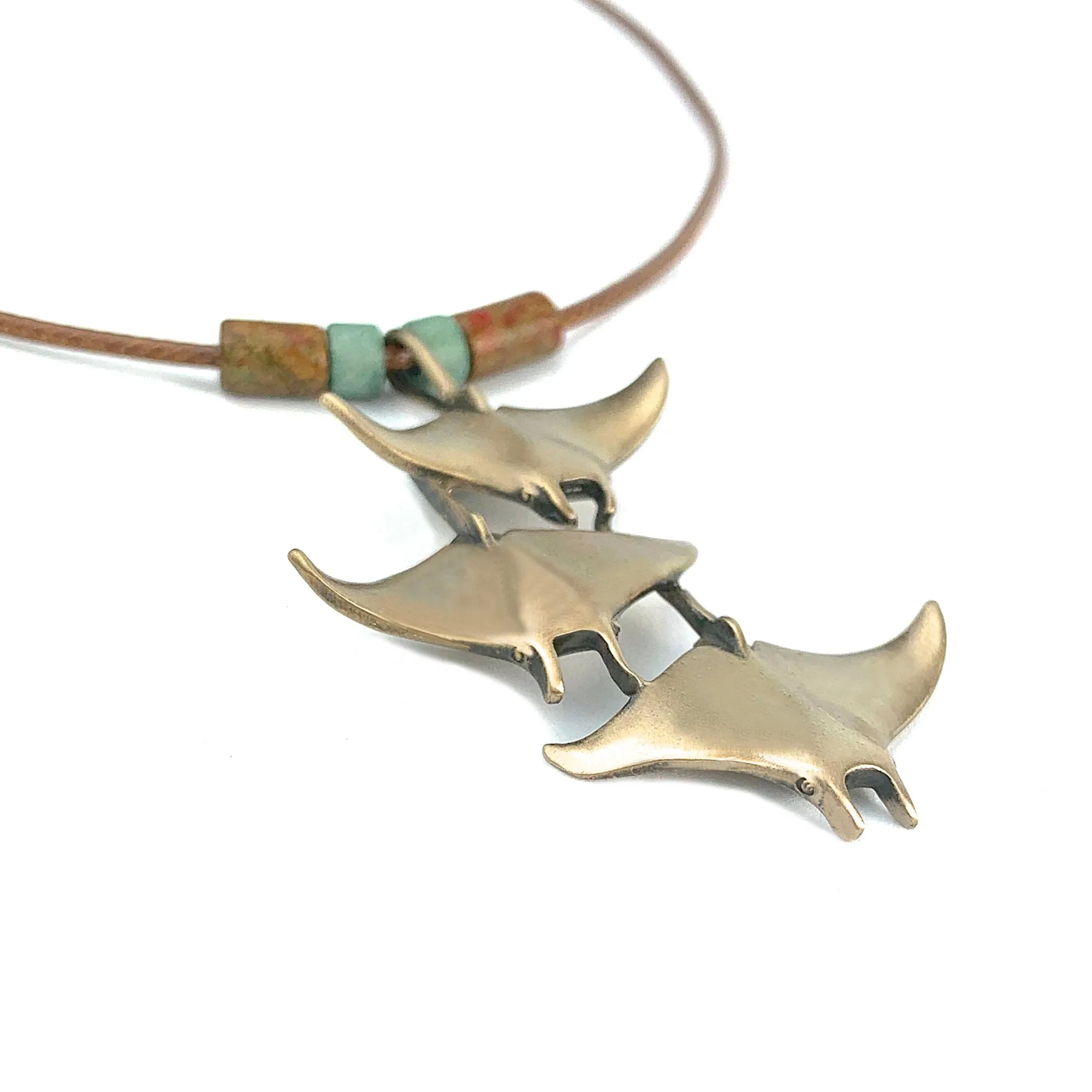 Manta Ray Necklace Antique Bronze- Stingray Jewelry, Manta Ray Pendant, Scuba Diving Jewelry, Ocean Inspired Bronze Jewelry