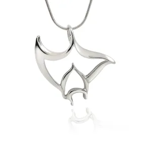 Manta Ray Necklace for Women Sterling Silver- Stingray Necklace for Women | Sterling Silver Stingray Necklace | Stingray Jewelry | Manta Ray Pendant