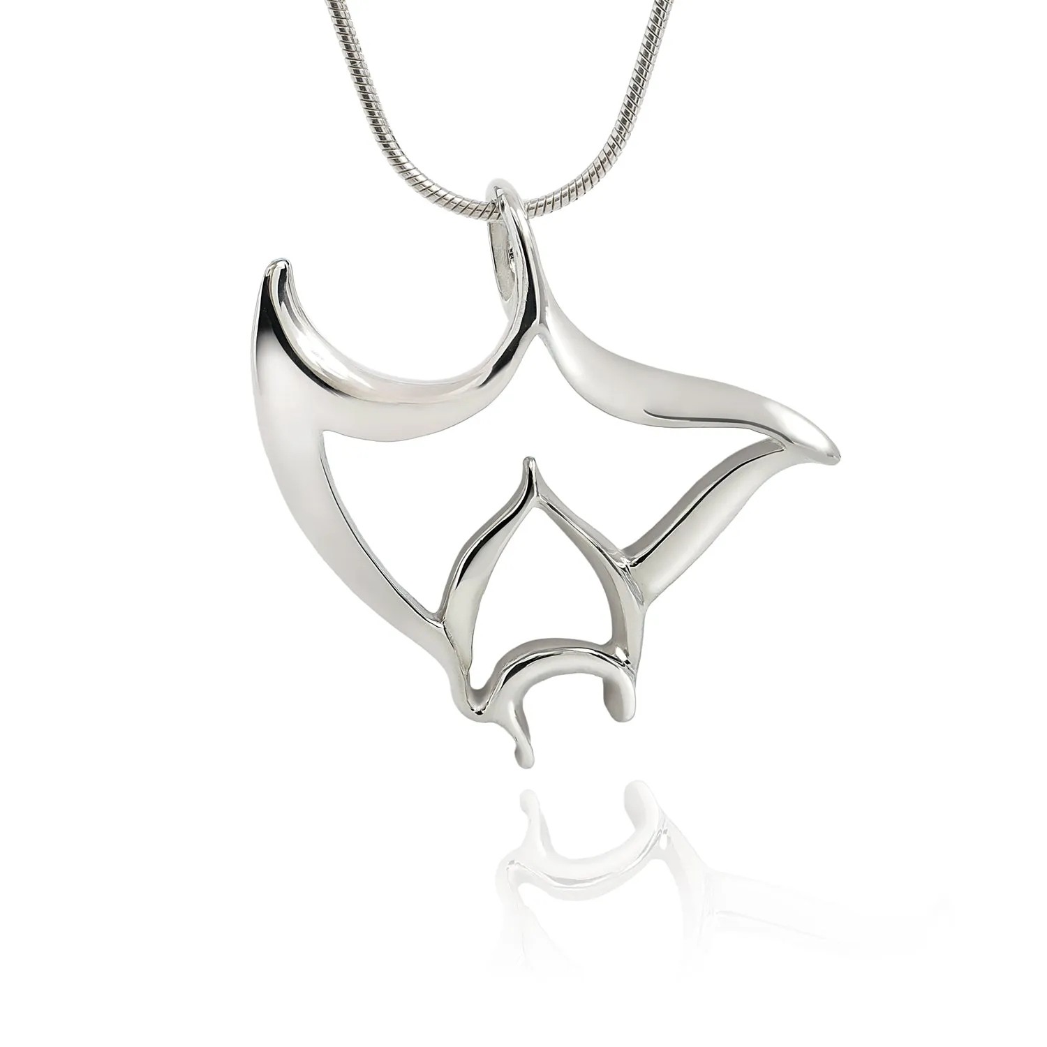 Manta Ray Necklace for Women Sterling Silver- Stingray Necklace for Women | Sterling Silver Stingray Necklace | Stingray Jewelry | Manta Ray Pendant