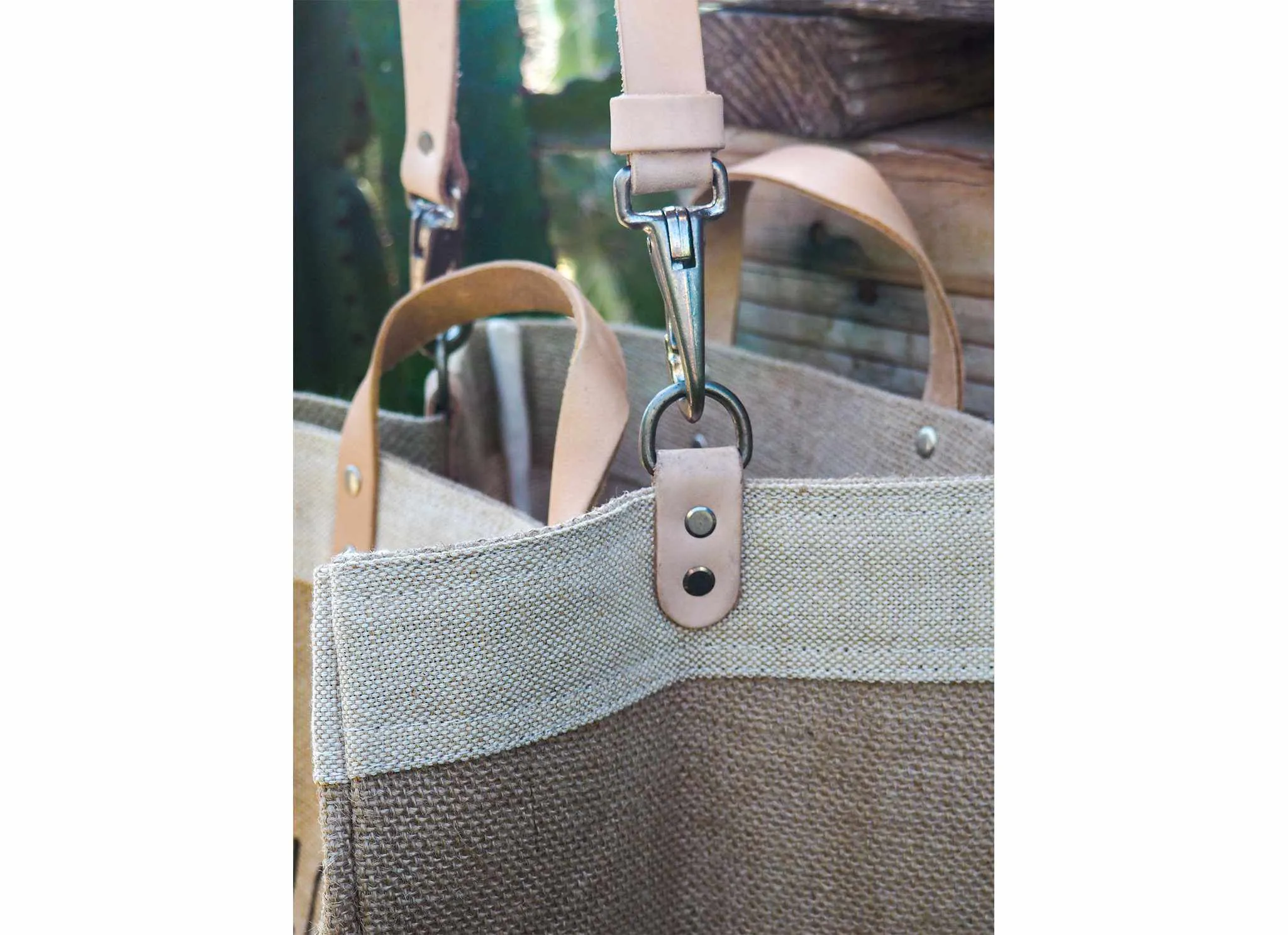 Market Bag in Natural with Strap - Wholesale