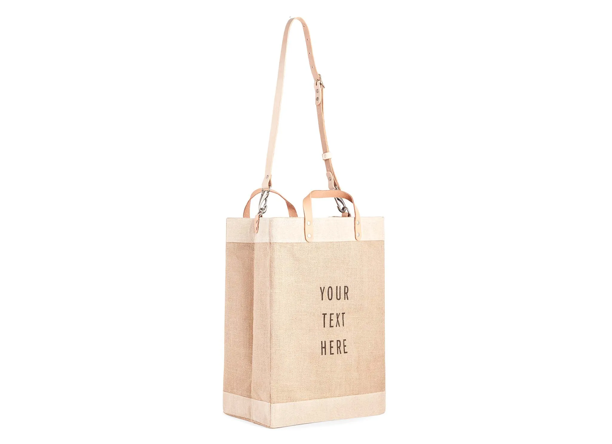 Market Bag in Natural with Strap - Wholesale