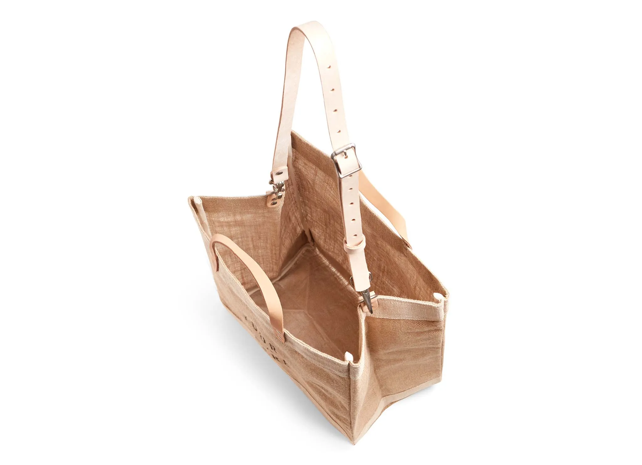 Market Bag in Natural with Strap - Wholesale