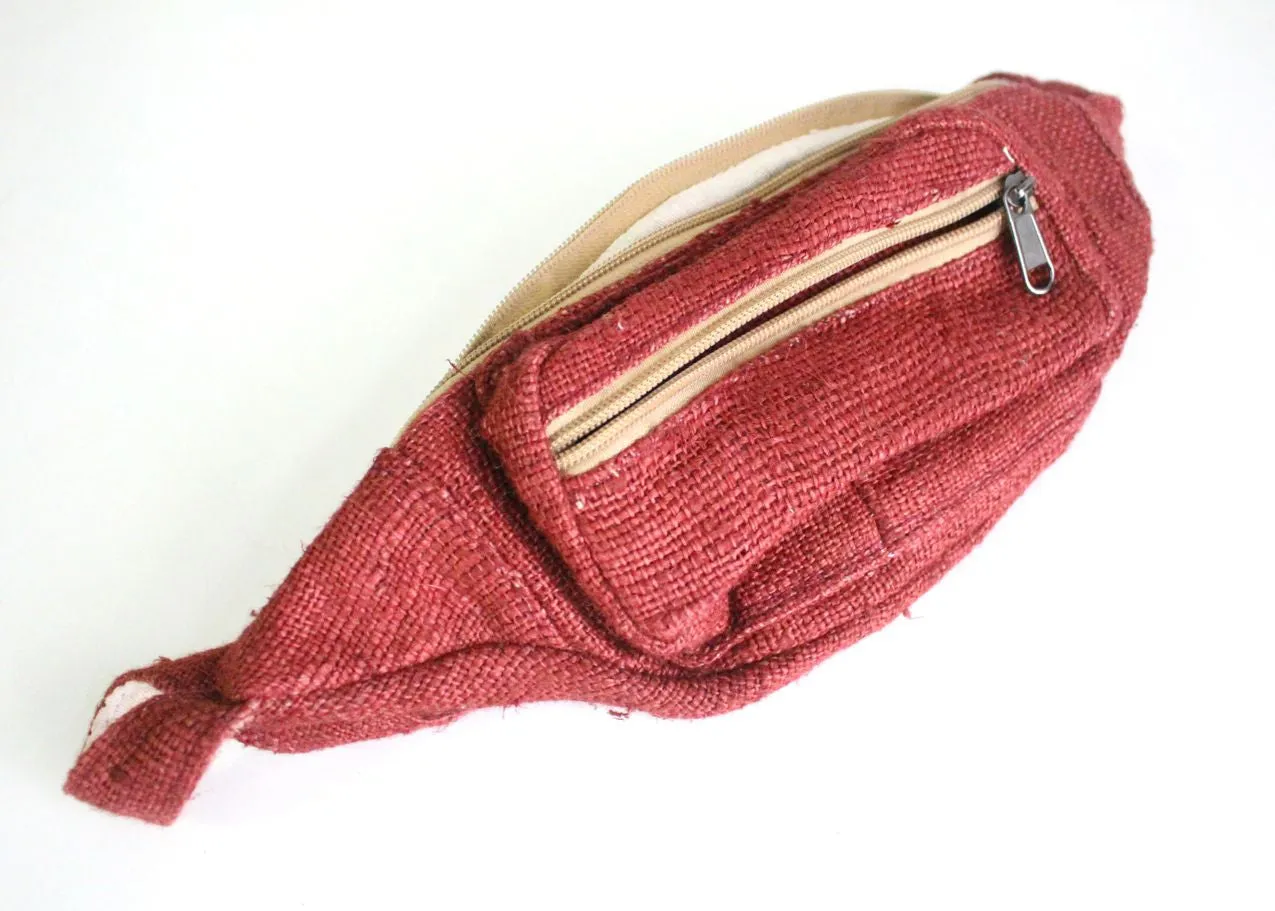 Maroon Hemp Fanny Pack