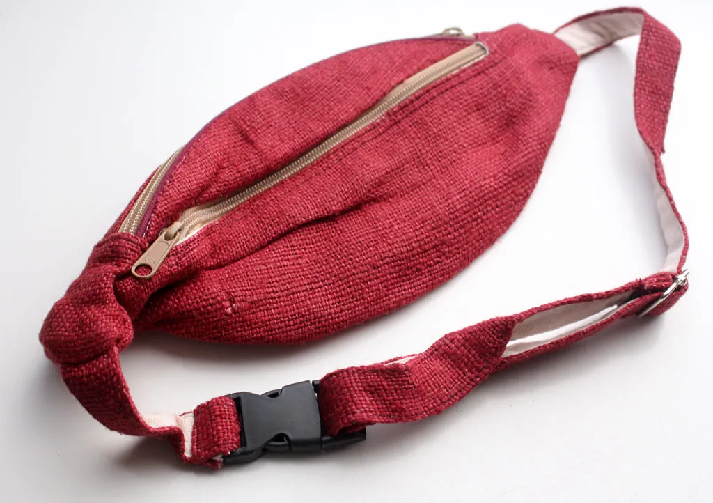 Maroon Hemp Fanny Pack