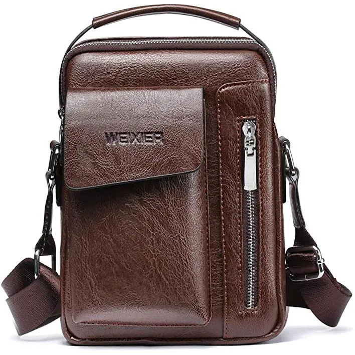 Men's Leather Handbag Small Crossbody Shoulder Bags