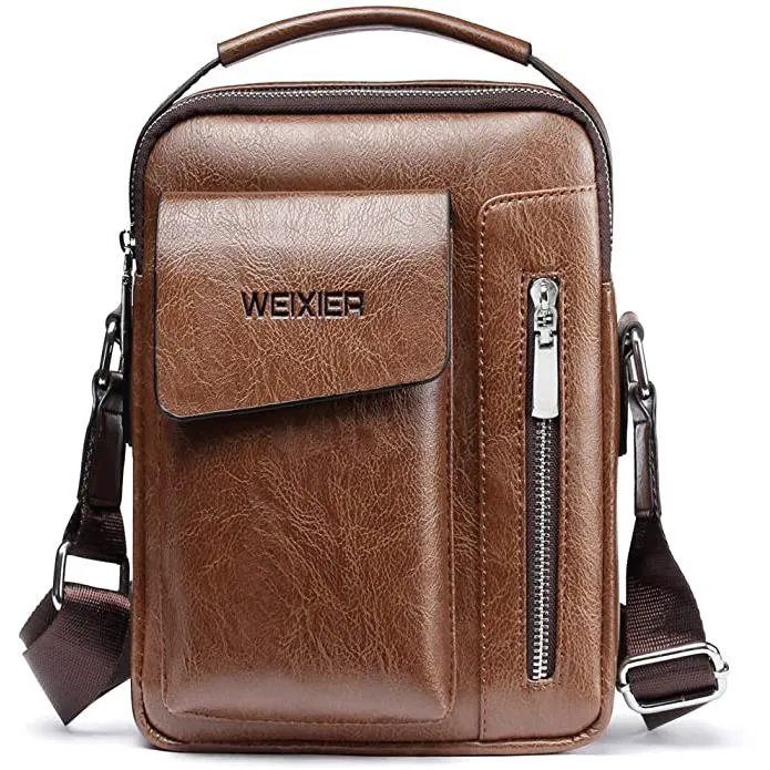 Men's Leather Handbag Small Crossbody Shoulder Bags