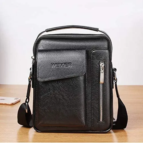 Men's Leather Handbag Small Crossbody Shoulder Bags