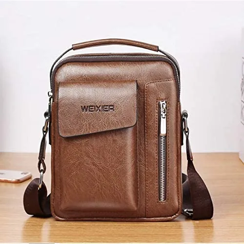 Men's Leather Handbag Small Crossbody Shoulder Bags