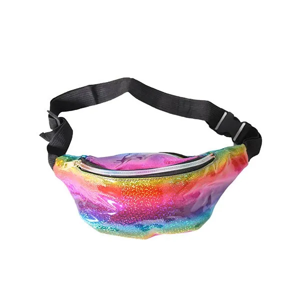 Metallic Fanny Pack Bum Bag - Rainbow