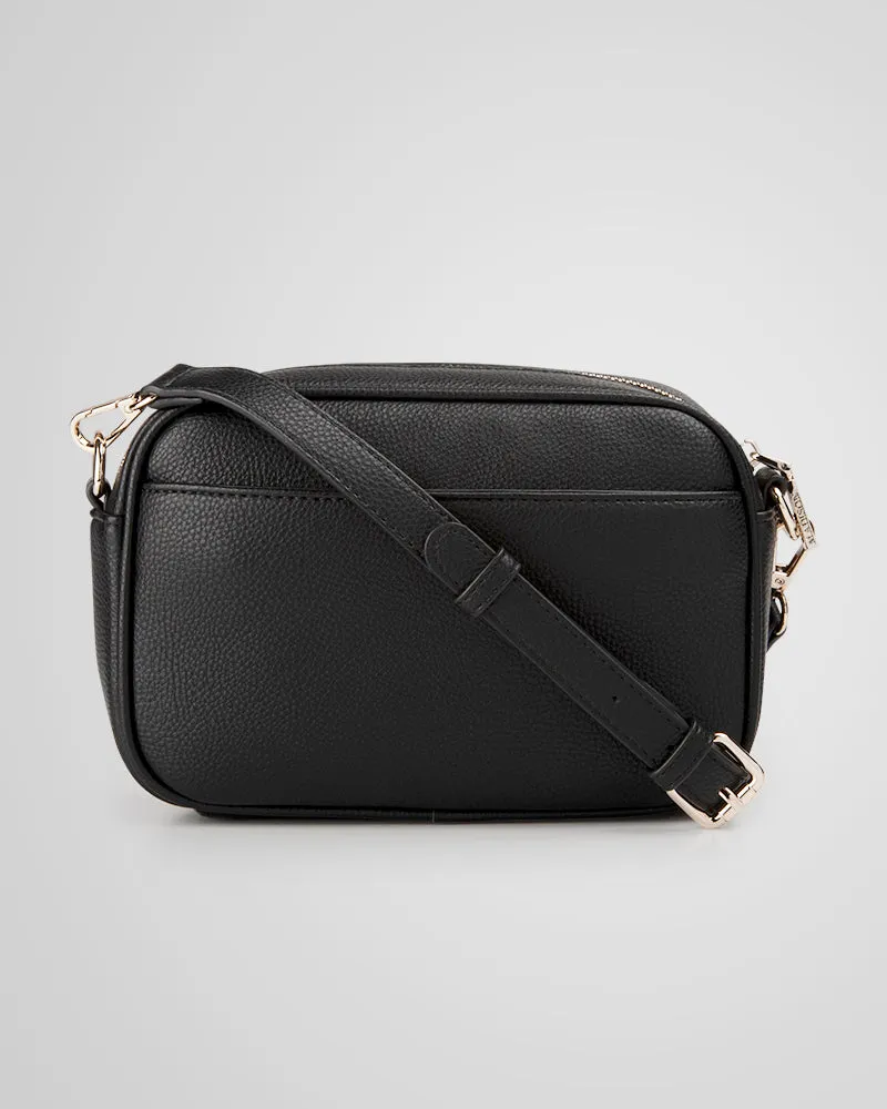 Monica Black Camera Crossbody Bag   Utility Bag Strap