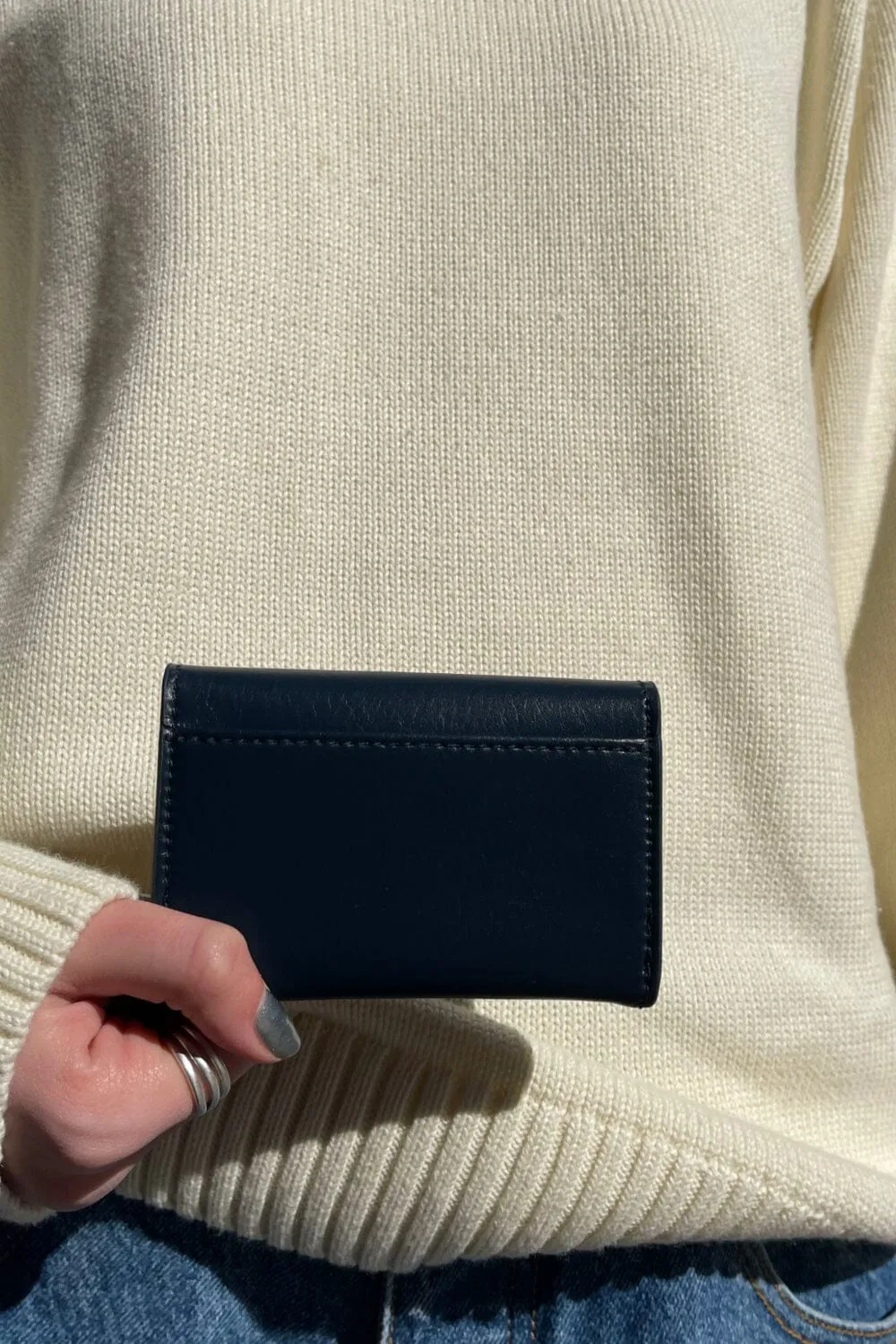 Navy Leather Wallet