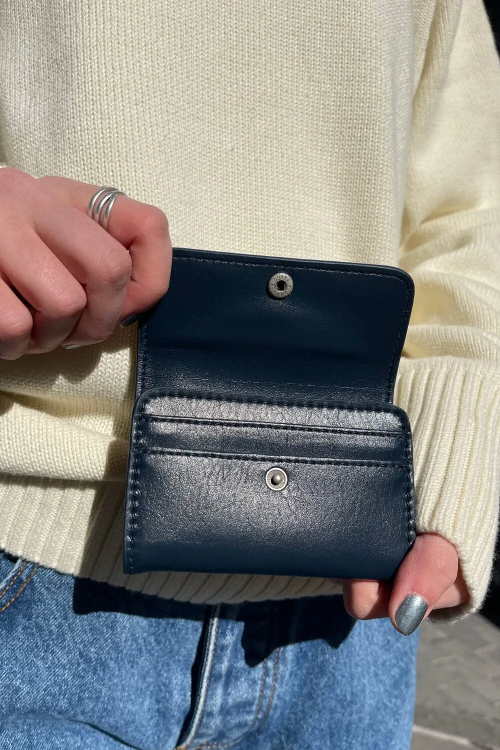 Navy Leather Wallet