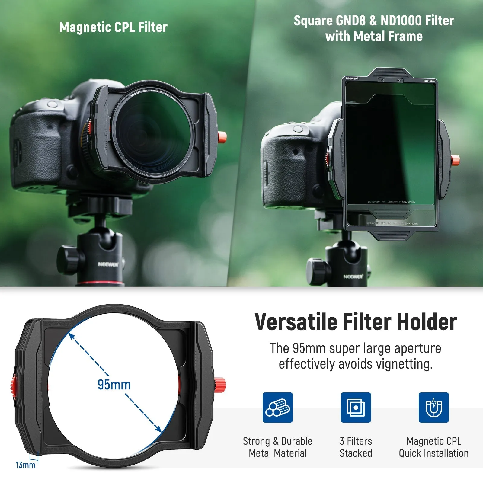 NEEWER Pro Square ND Filter Kit System