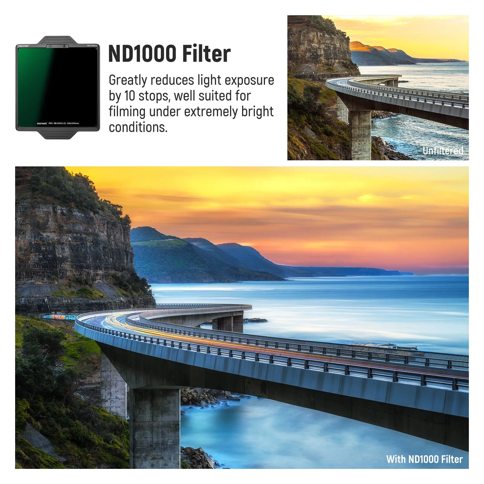 NEEWER Pro Square ND Filter Kit System