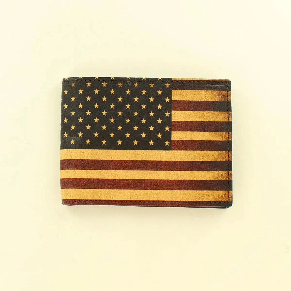 Nocona Bifold Vintage USA Flag-Leather Wallet