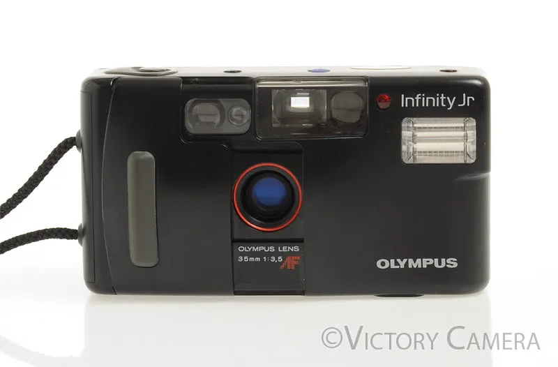 Olympus Infinity Jr Black 35mm Point & Shoot Film Camera w/ 35mm f3.5 Lens [EX]