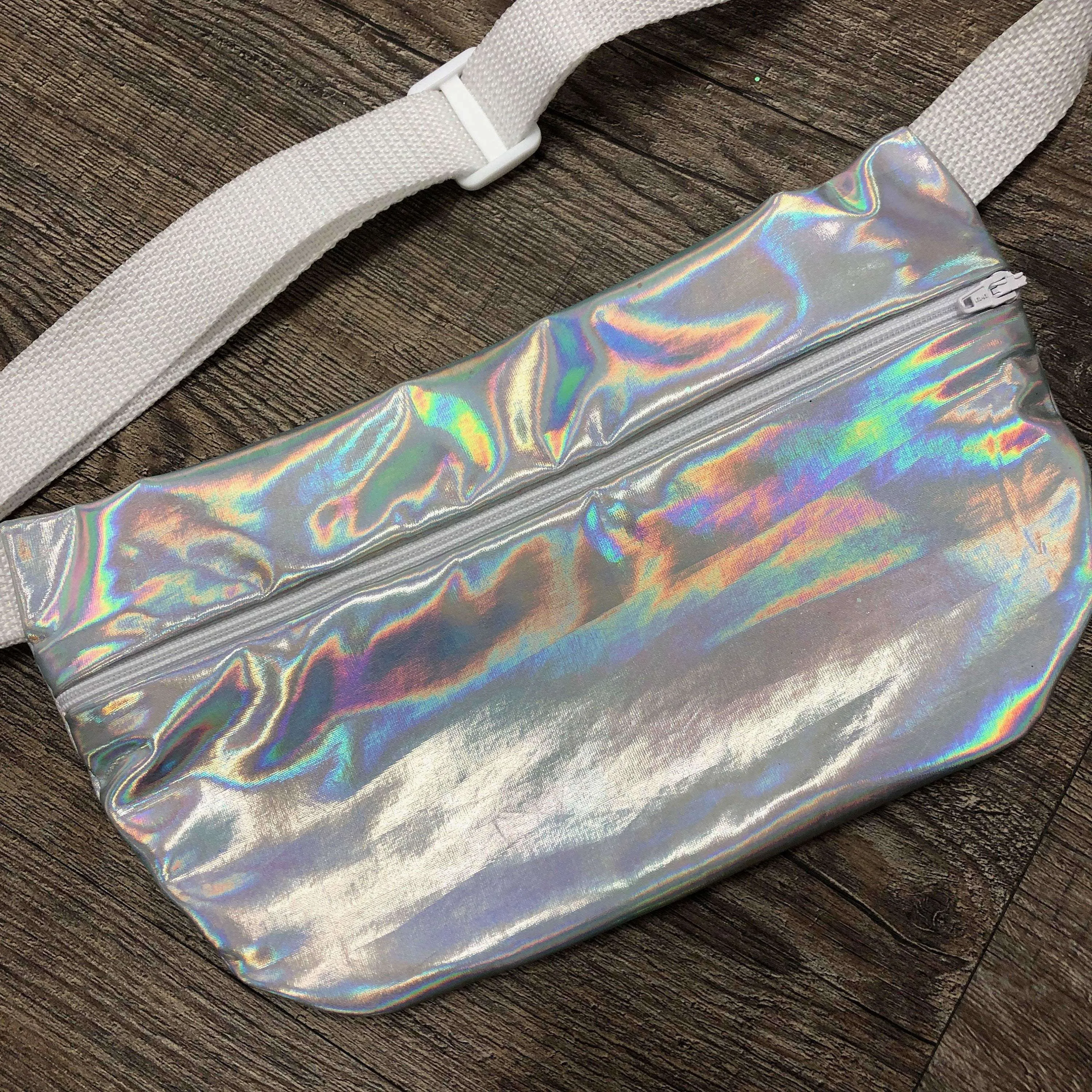 Opal Iridescent Holographic Fanny Pack - Rave - Festival - Hip Sack