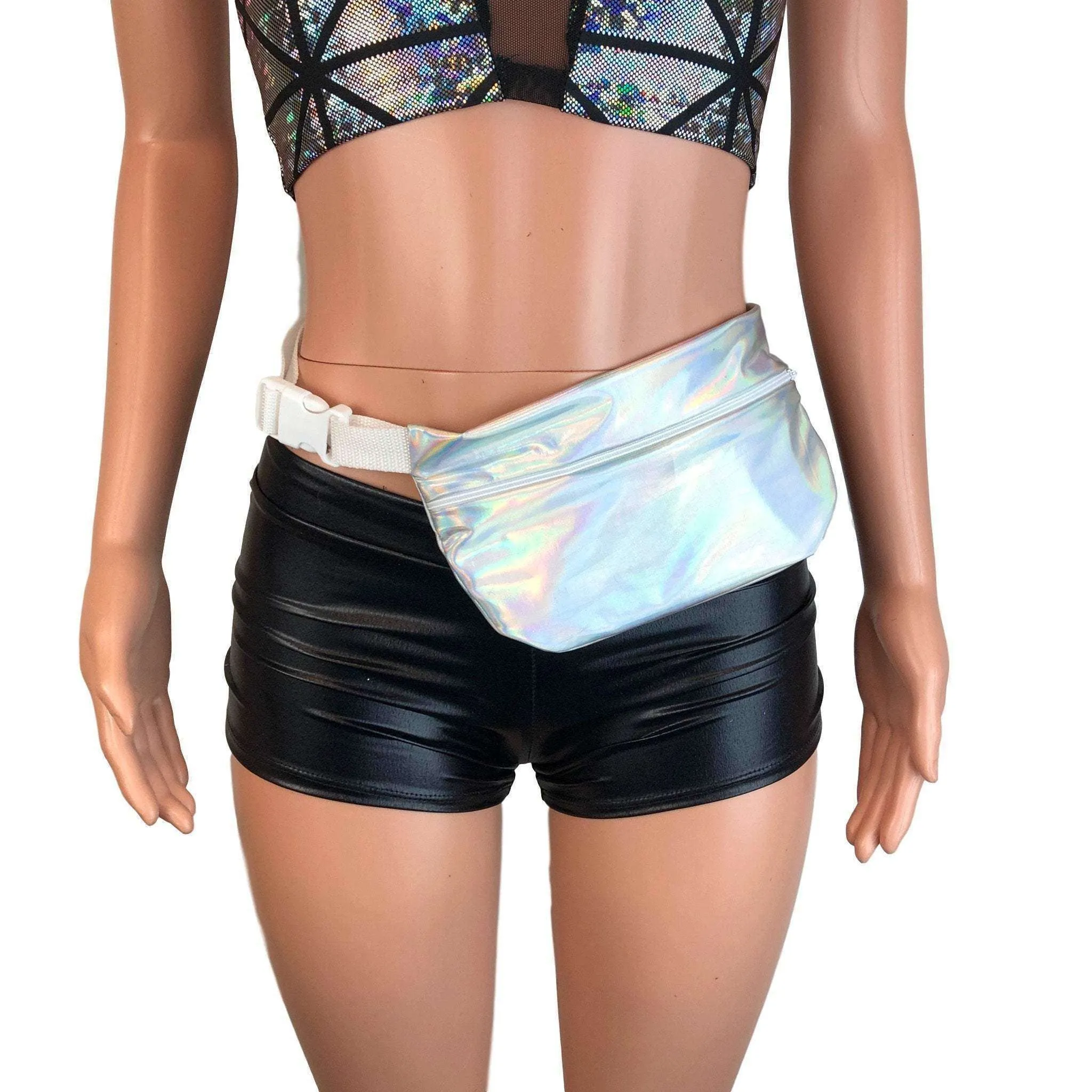 Opal Iridescent Holographic Fanny Pack - Rave - Festival - Hip Sack