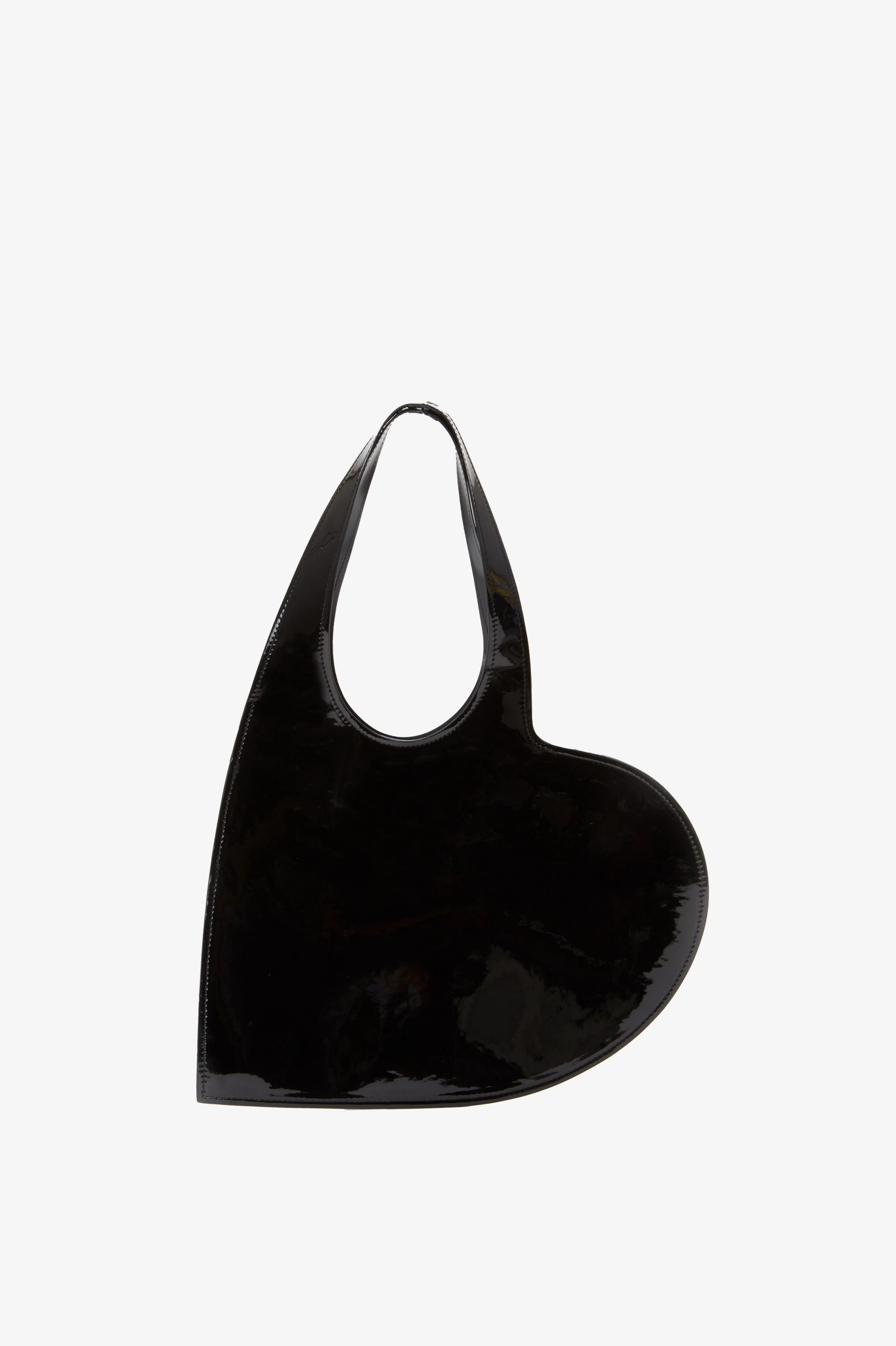 Patent Mini Heart Tote Bag