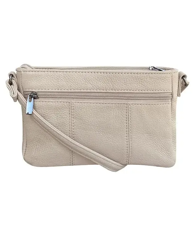 Perfect Size Leather Crossbody Bag with Multi Pockets