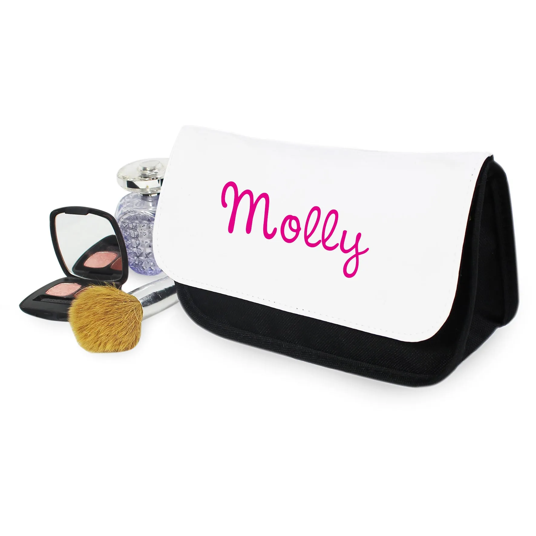 Personalised Pink Name Island Make Up Bag