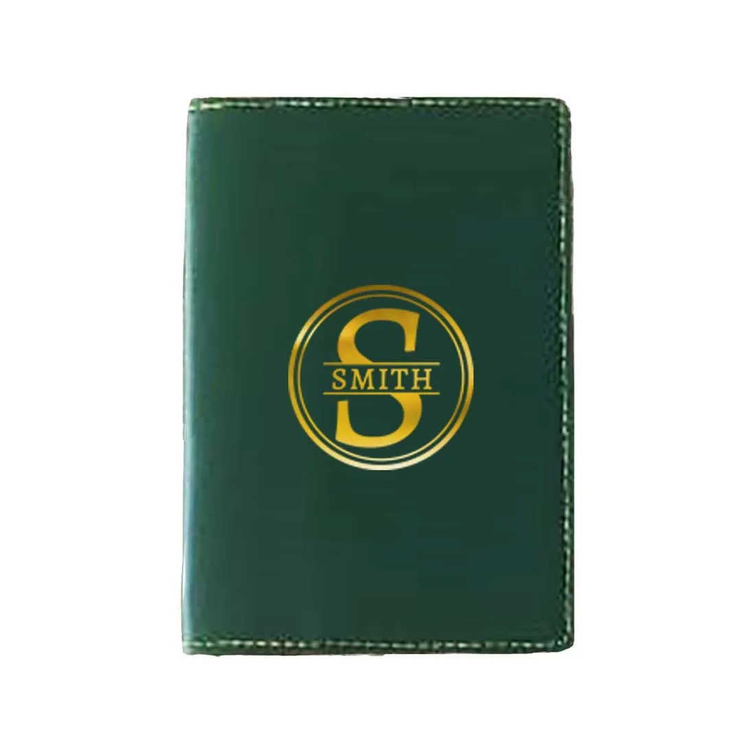 Personalized Vegan Leather Passport Holder Add Name - Monogram