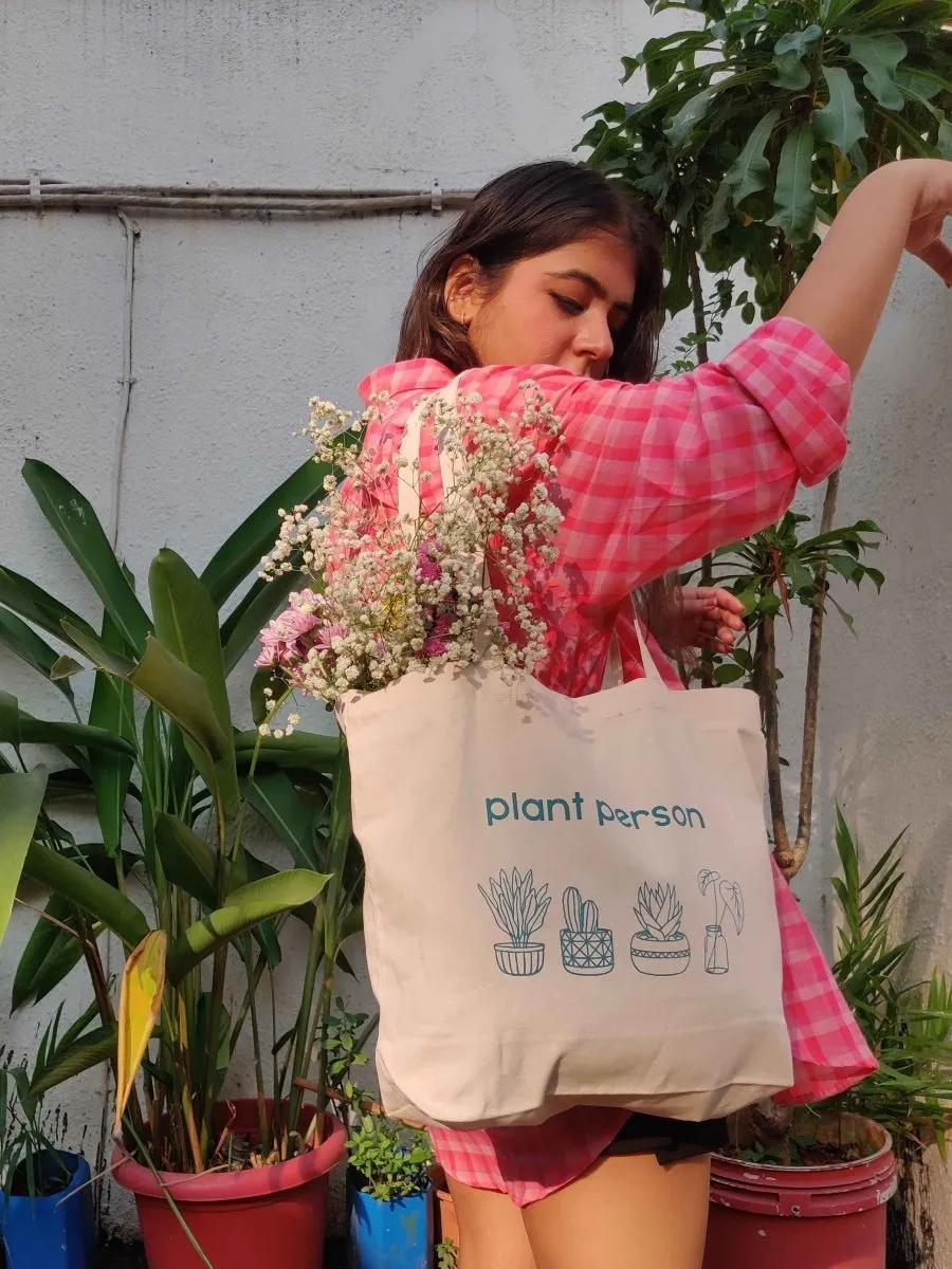 Plant Person Canvas Tote Bag