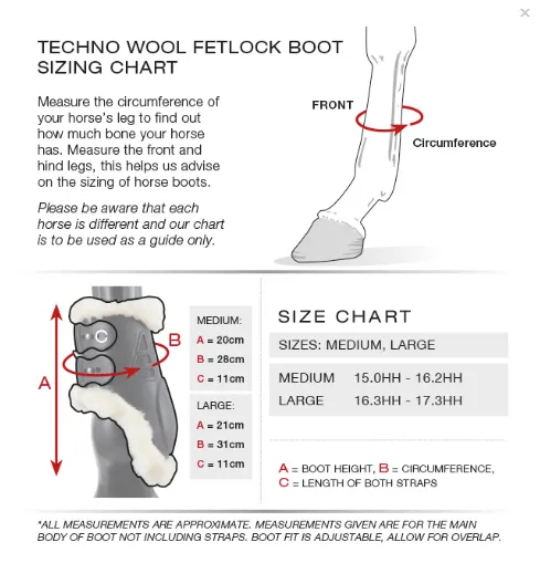 Premier Equine Techno Wool Fetlock Boots