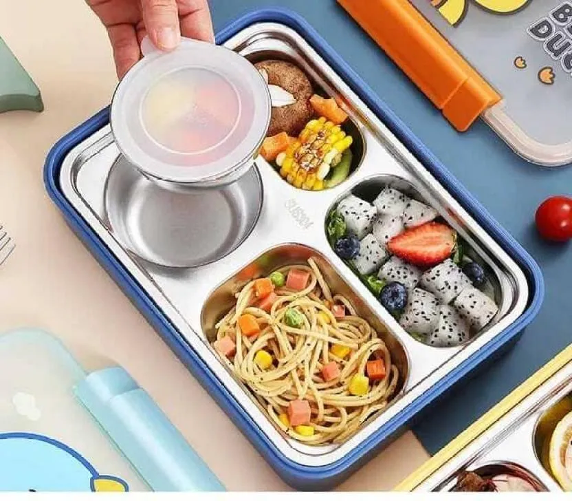 Premium Stainless Steel Lunch Box Unicorn/Dino/Duck -1150 ml