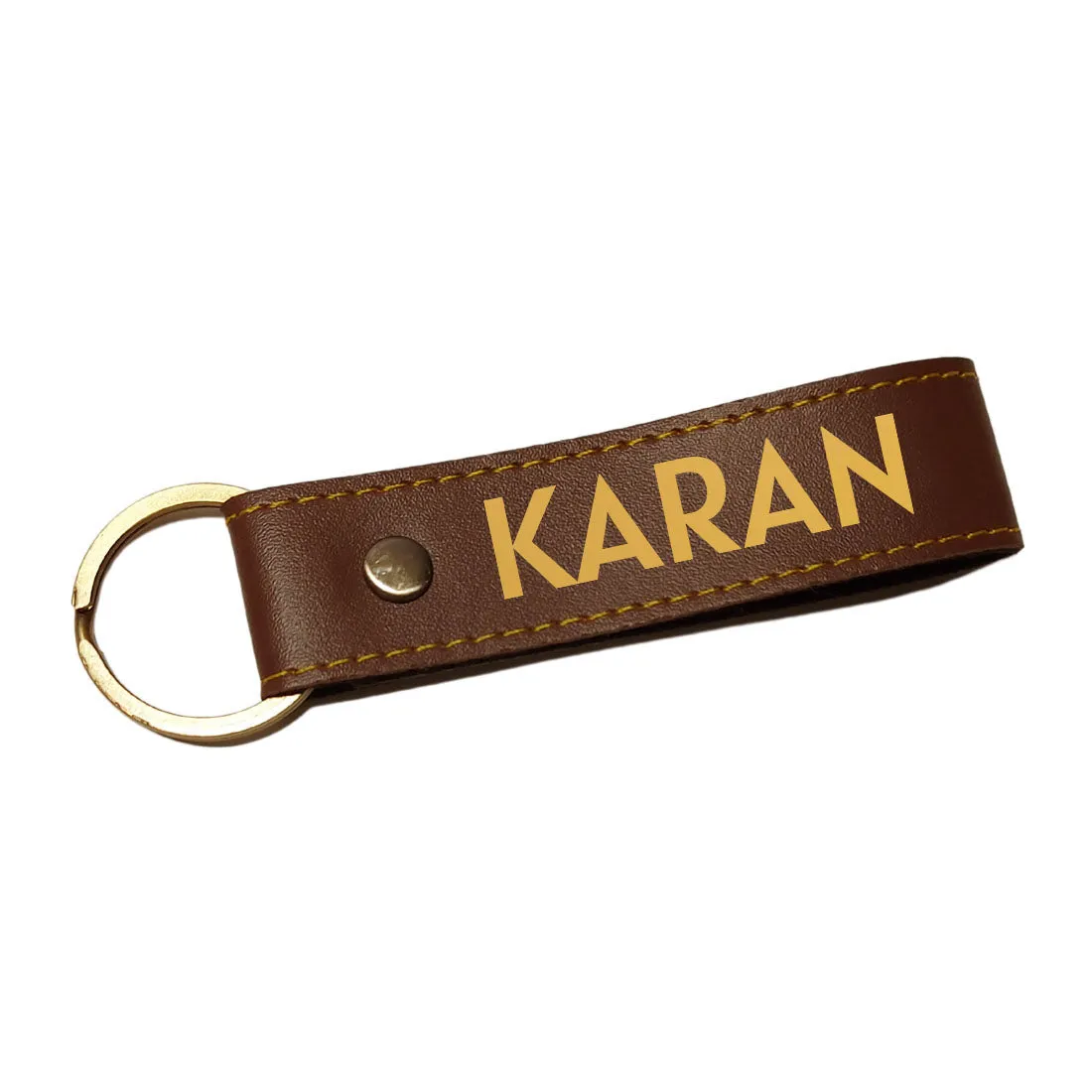 PU Leather Custom Key Chain for Bike Home Keys - Add Name