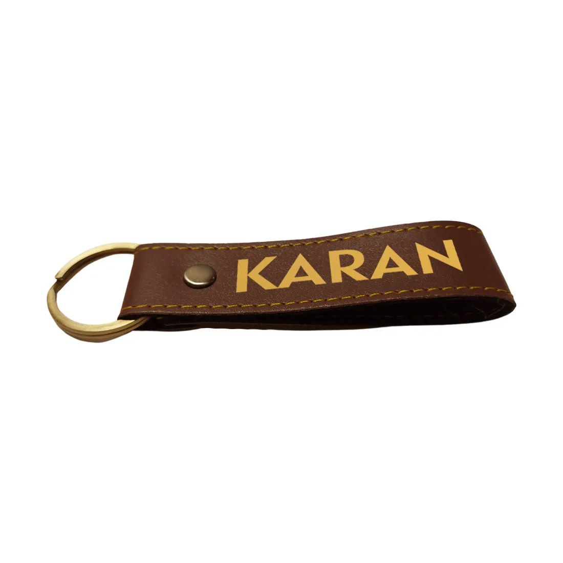 PU Leather Custom Key Chain for Bike Home Keys - Add Name