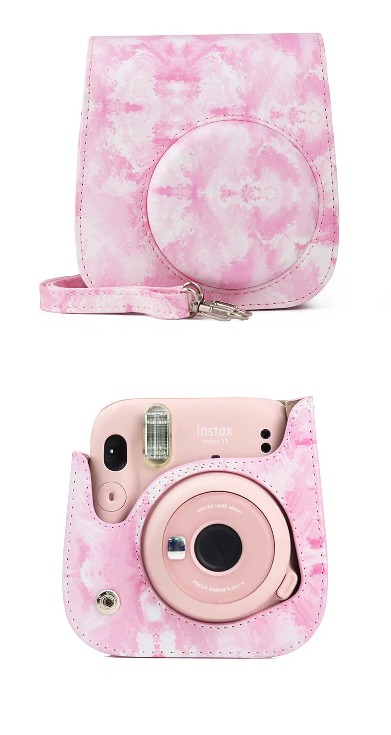 Pu Plant Flower Camera Protective Case for Fuji Instax Mini11/9/8 Camera