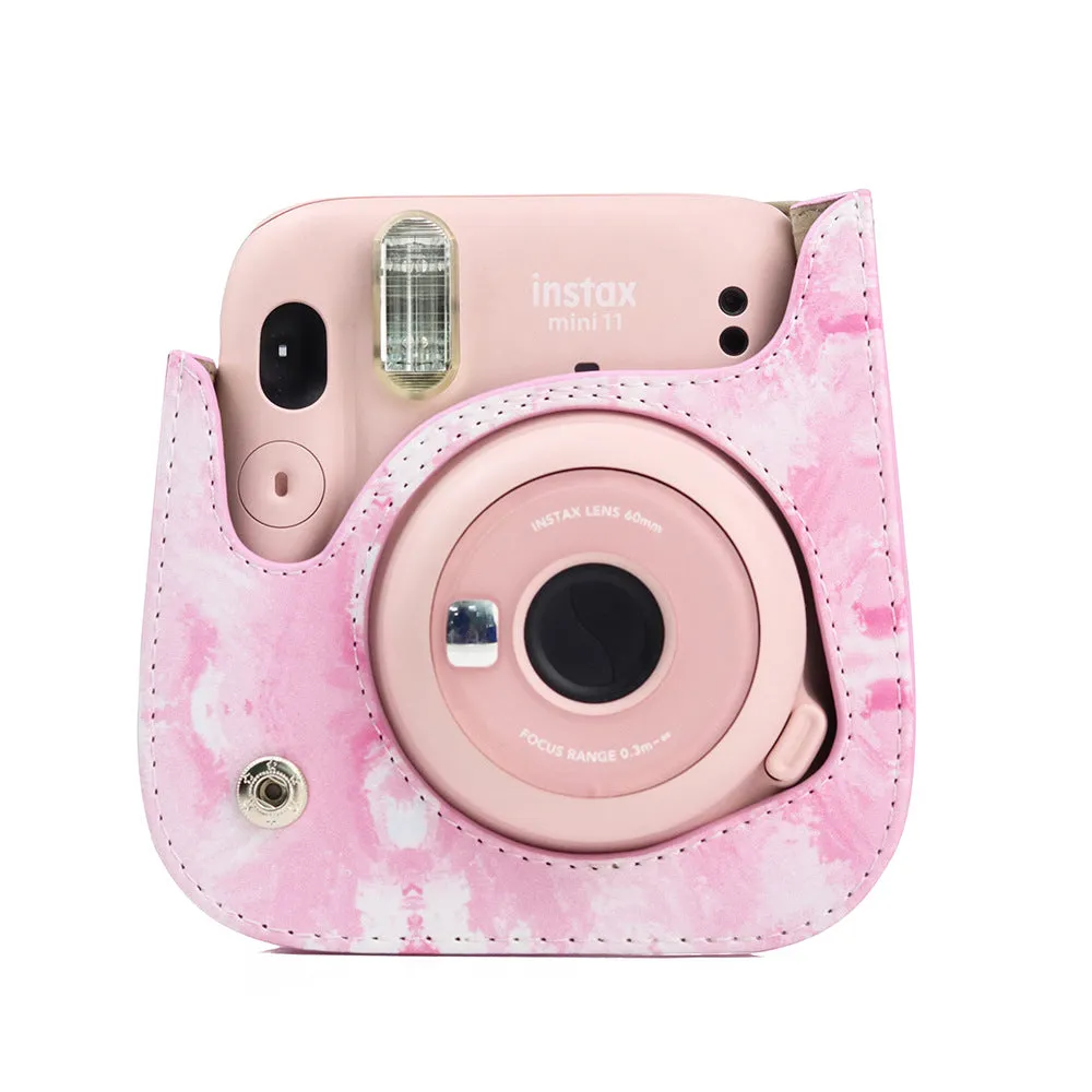 Pu Plant Flower Camera Protective Case for Fuji Instax Mini11/9/8 Camera