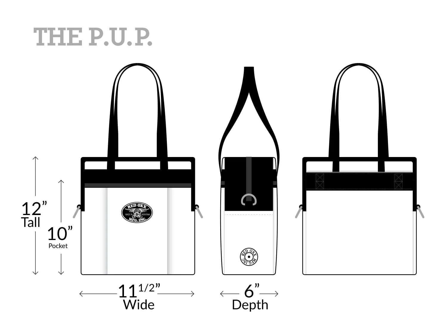 P.U.P. Zipper Tote Bag