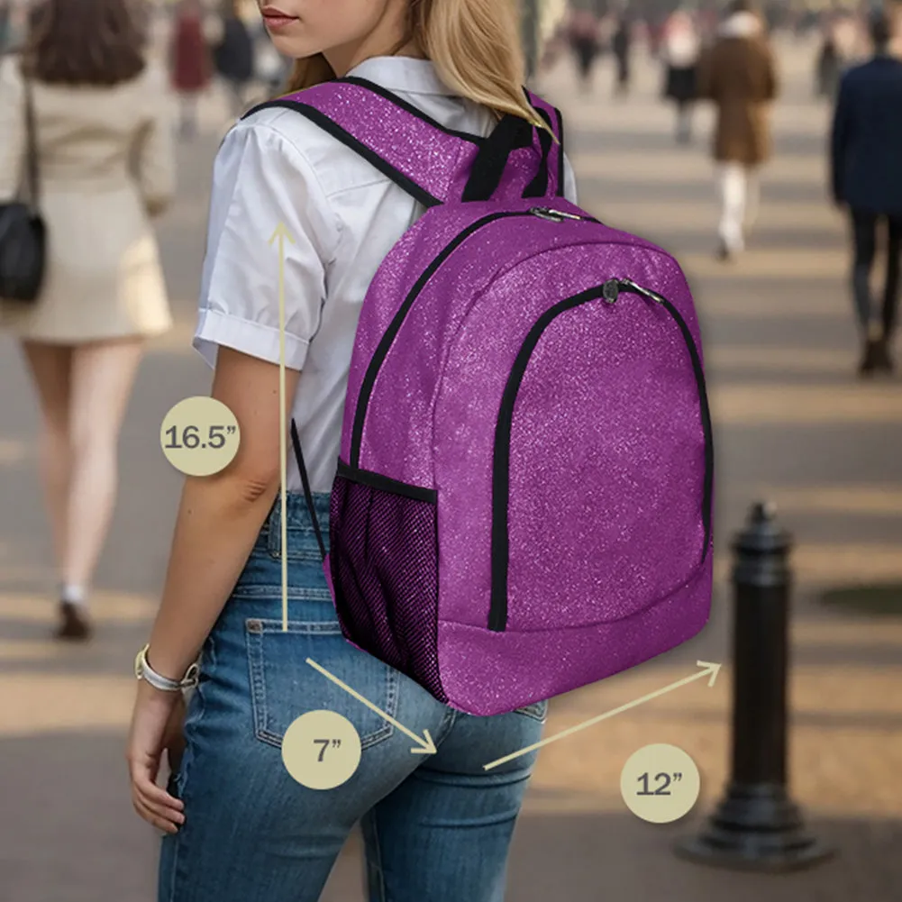 Purple Glitter NGIL Canvas Backpack