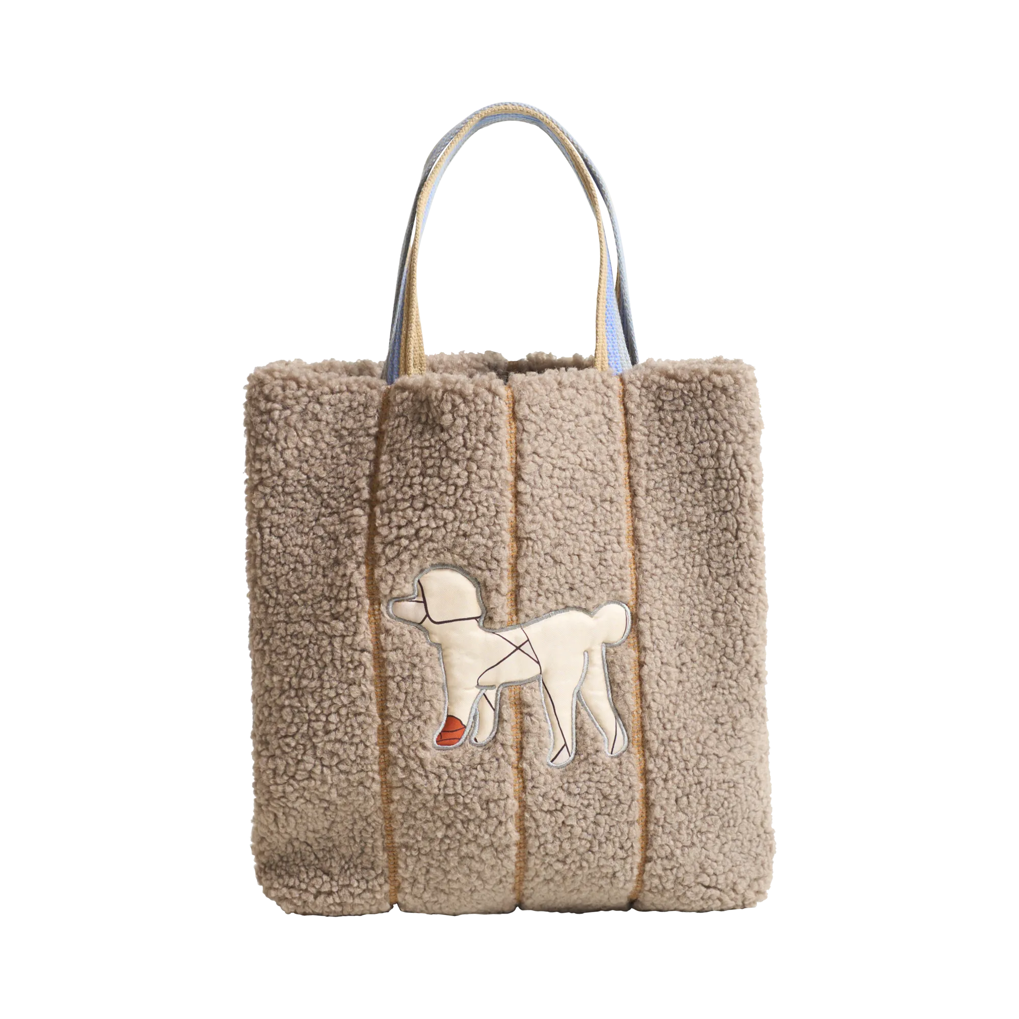 "Pan Pan" Shearling Tote Bag - Taupe