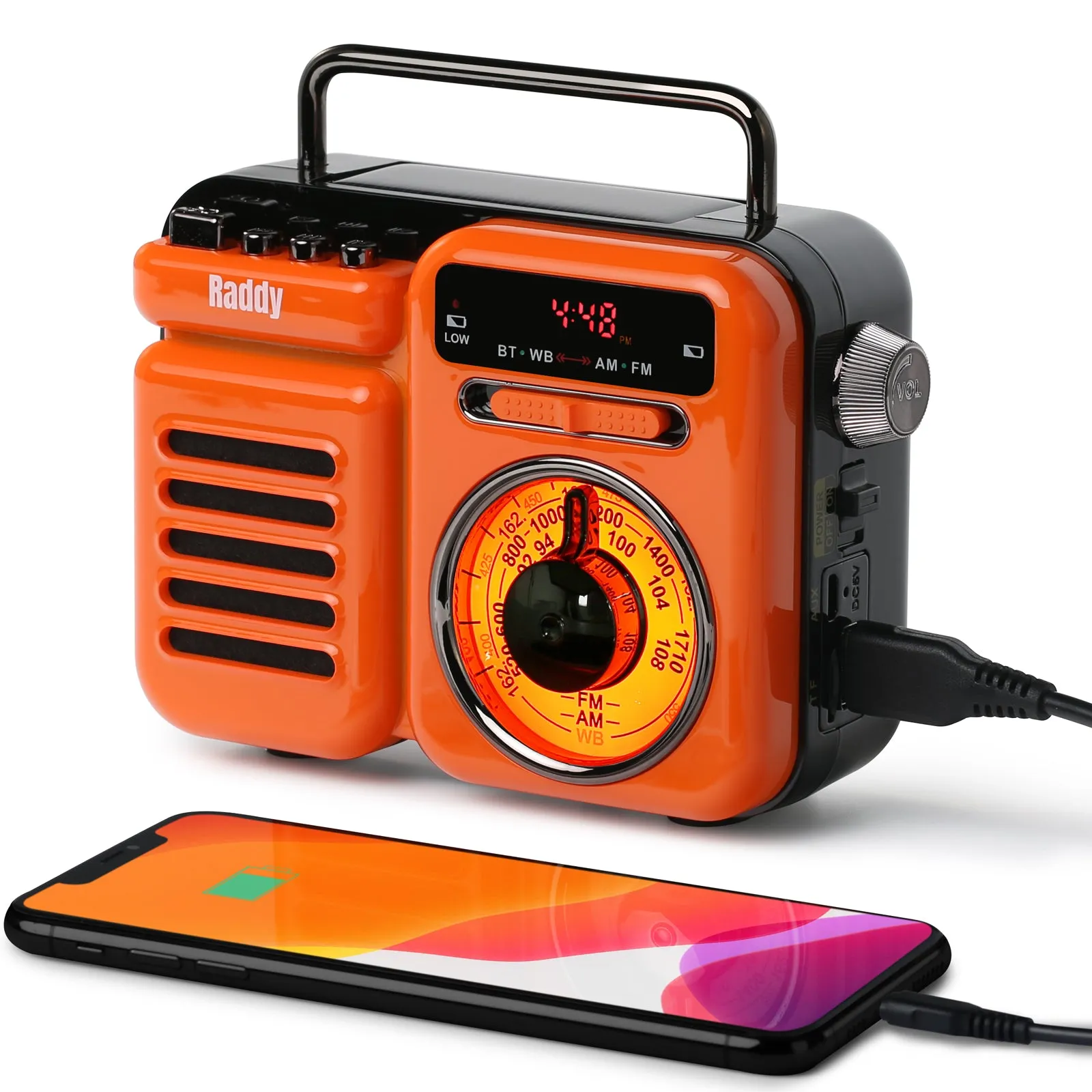 Raddy RW3 Emergency Radio | Hand Crank  | Solar | AM/FM/NOAA | Bluetooth [DISCONTINUED]