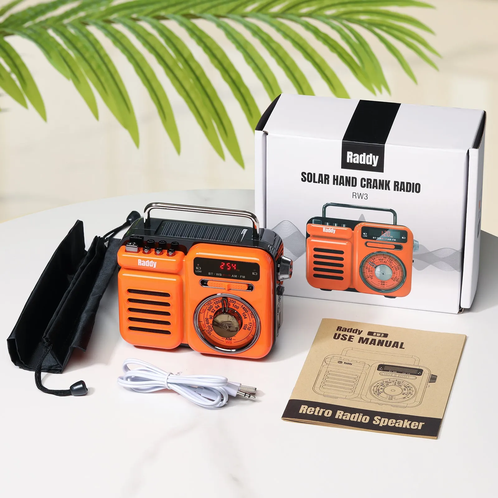 Raddy RW3 Emergency Radio | Hand Crank  | Solar | AM/FM/NOAA | Bluetooth [DISCONTINUED]