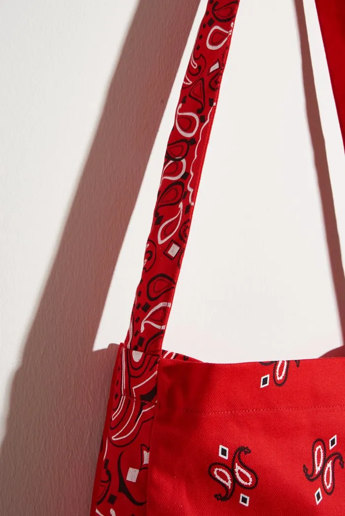 Red Bandana Print Bag