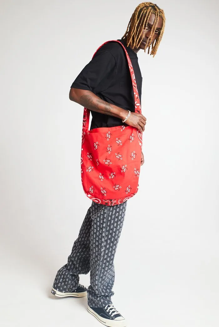 Red Bandana Print Bag