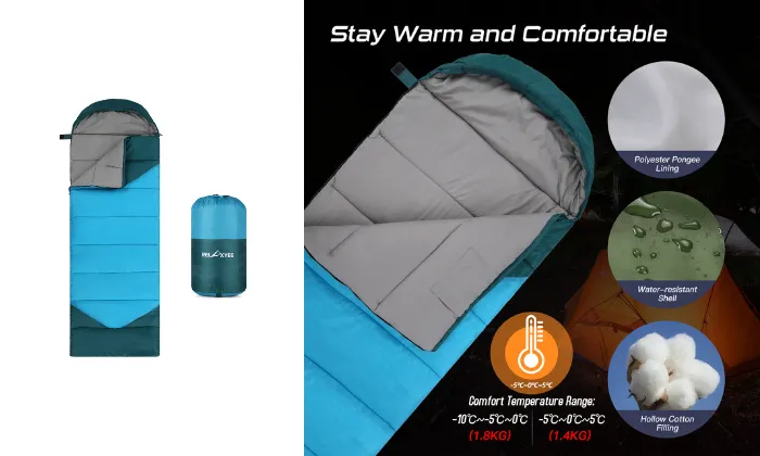 RELAXYEE Camping Sleeping Bag 18kg