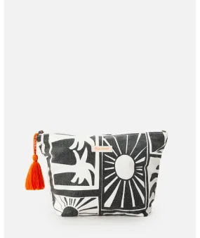 Rip Curl Santorini Sun Cosmetic Bag-Washed Black