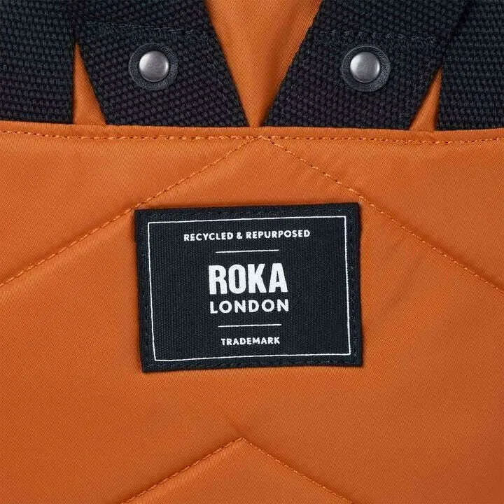 Roka Canfield B Medium Black Label Recycled Nylon Backpack - Burnt Orange