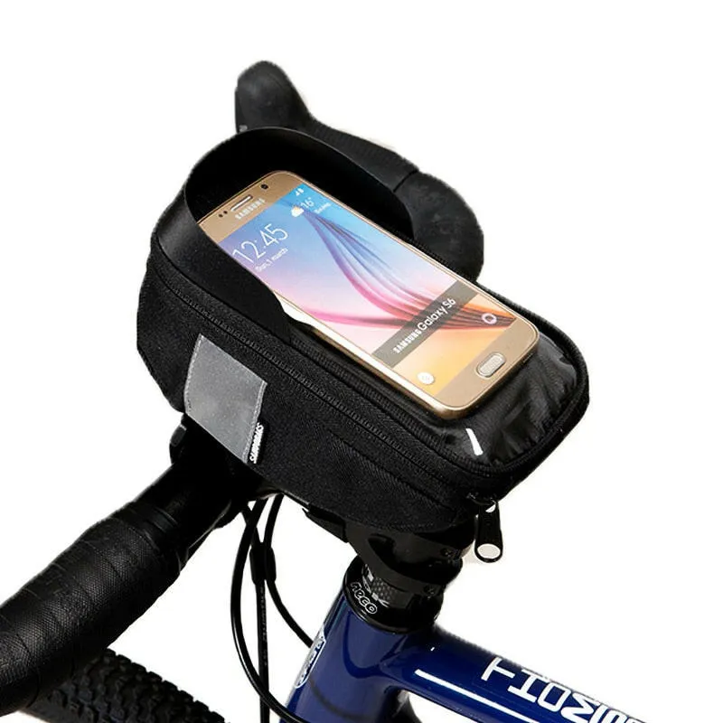 Roswheel Sahoo 112003 Cycling Bicycle Bike Head Tube Handlebar Cell Mobile Phone Bag Case Holder Case Pannier For 6.5in Phone