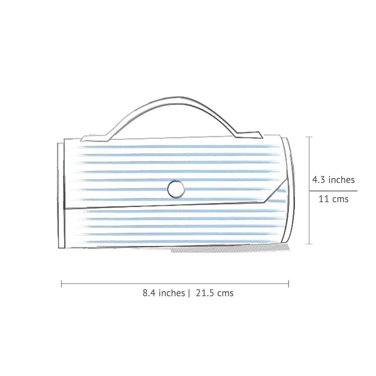 Round Sling Bag/Clutch With Changeable Sleeve (Geometric Green & Double Grey Lines)