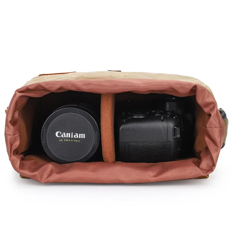 S. C. Cotton Waterproof Canvas Photography Bag Leisure Eos SLR Digital Packet Anti-Seismic Micro Single-Shoulder Camera Bag