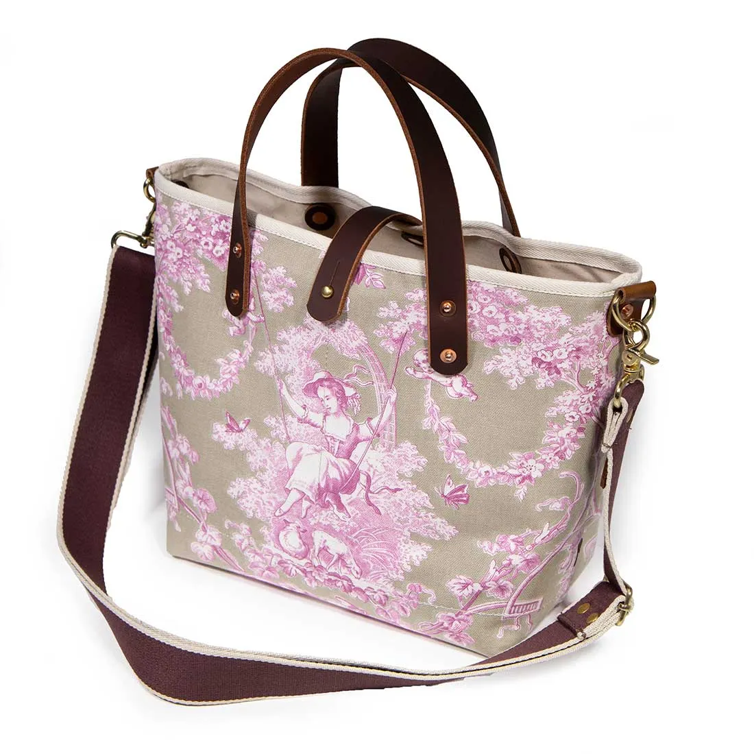 Sand & Rose Toile All Day Mini Tote