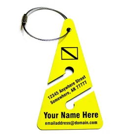 Scuba Cave Diving Arrow Luggage Tag