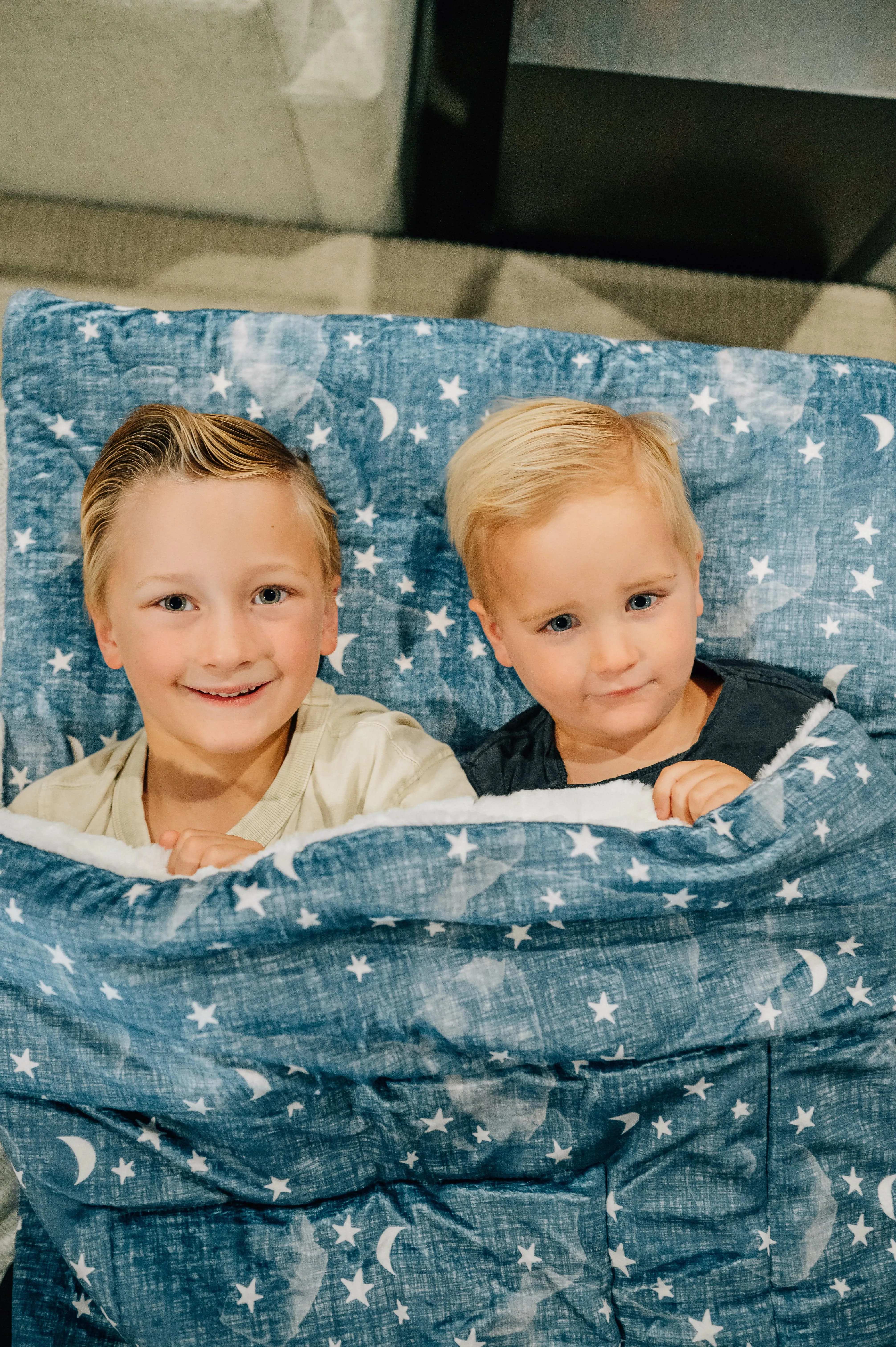 Sleeping Bag - Navy Stars and Moons