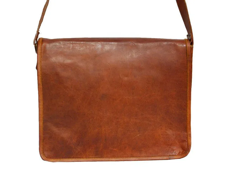 Small Retro Leather Messenger 11"